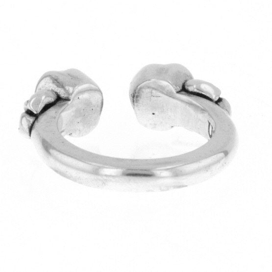 king baby open ring with roses