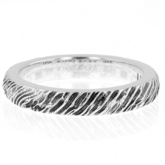 Slashed Texture Stackable Ring