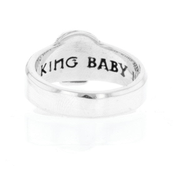 king baby silver skull ring