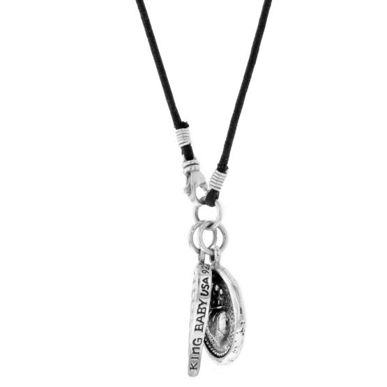 king baby men's crowned heart pendant