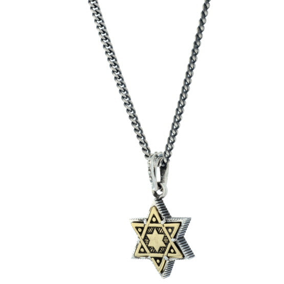 king baby large star of david pendant with gold alloy