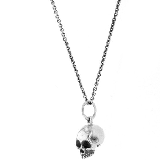 Micro Skull Pendant on Micro Rolo Chain