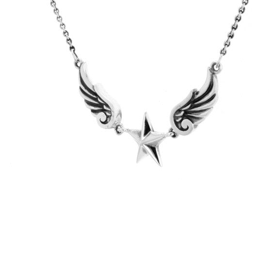 king baby wing star necklace