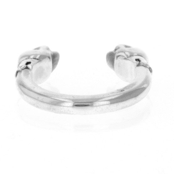 king baby open ring with skulls