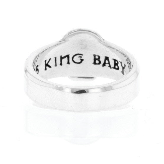 king baby silver skull ring