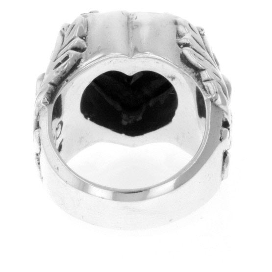 king baby black heart cz ring