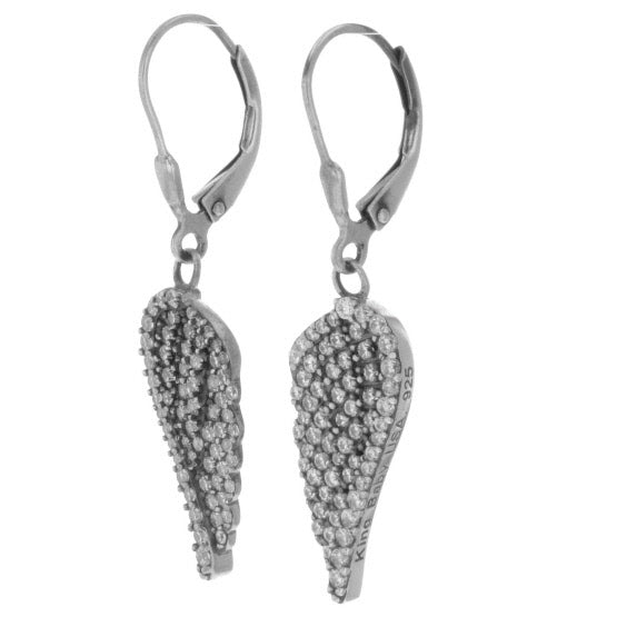 Pave CZ Wing Earrings