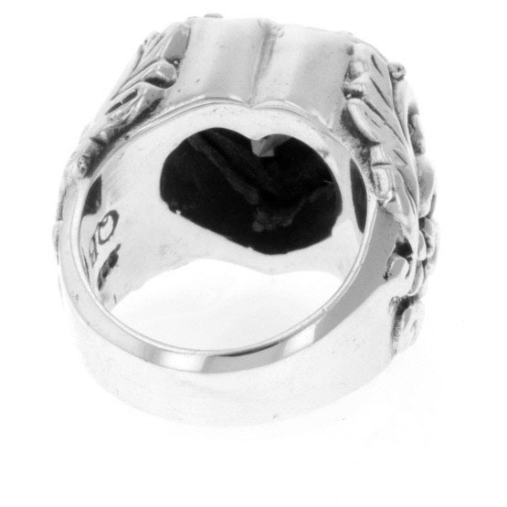 king baby black heart cz ring