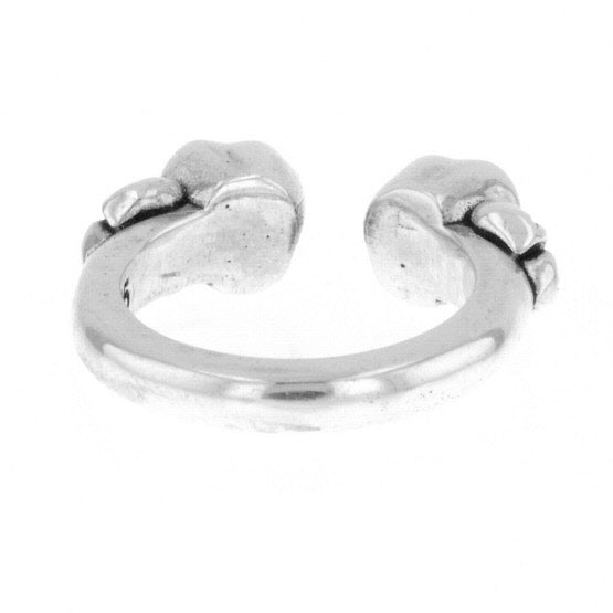 king baby open ring with roses