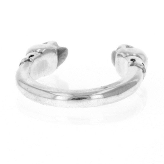 king baby open ring with skulls