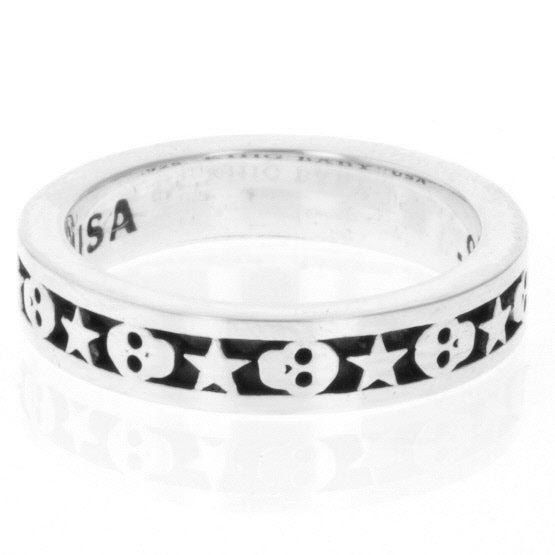 king baby men's star and skull ring