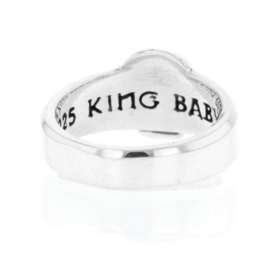 king baby silver skull ring