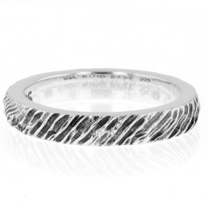 Slashed Texture Stackable Ring