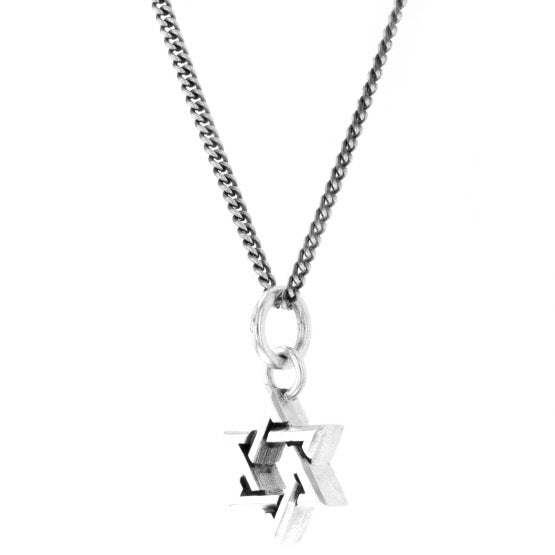 king baby silver star of david pendant