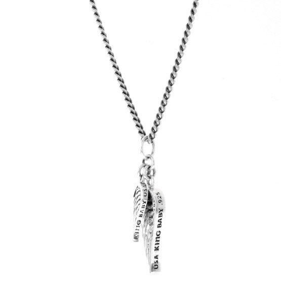 king baby double wing pendant