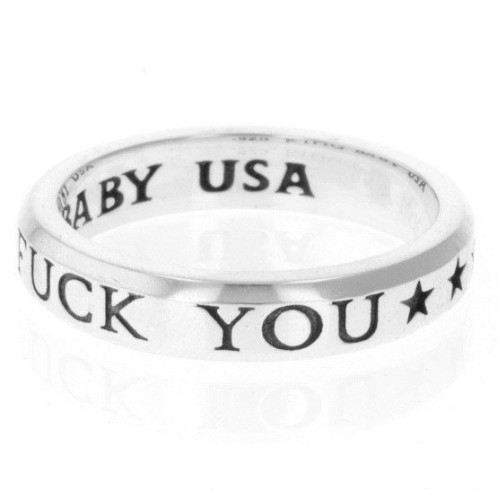 king baby fuck you stackable ring