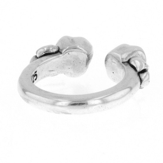 king baby open ring with roses