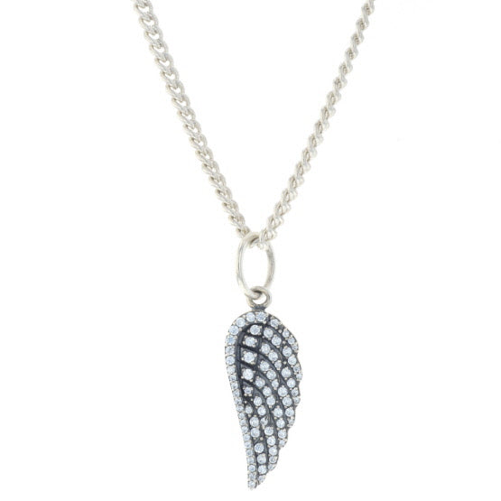 Pave CZ Wing Pendant