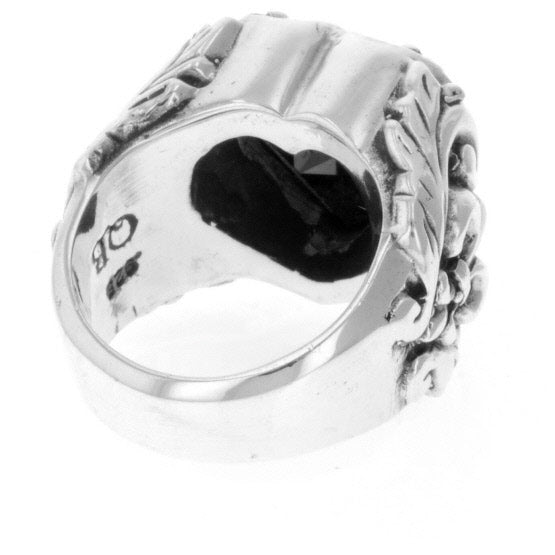 king baby black heart cz ring