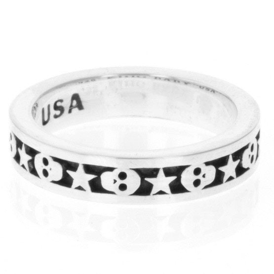 king baby men's star and skull ring