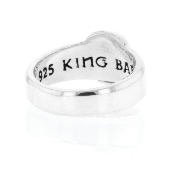 king baby silver skull ring