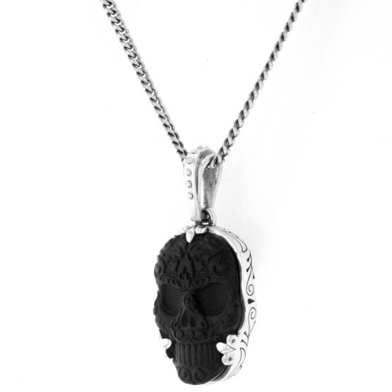 King Baby Jet Baroque Skull Pendant