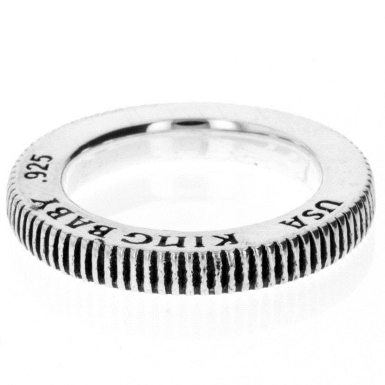 king baby men's silver coin ring