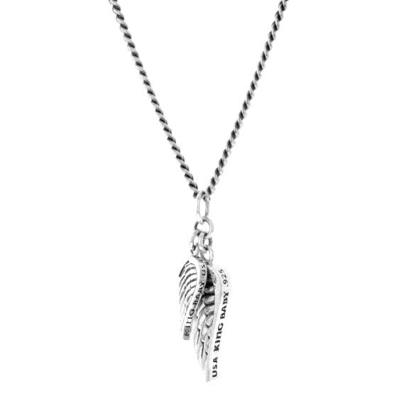 king baby double wing pendant