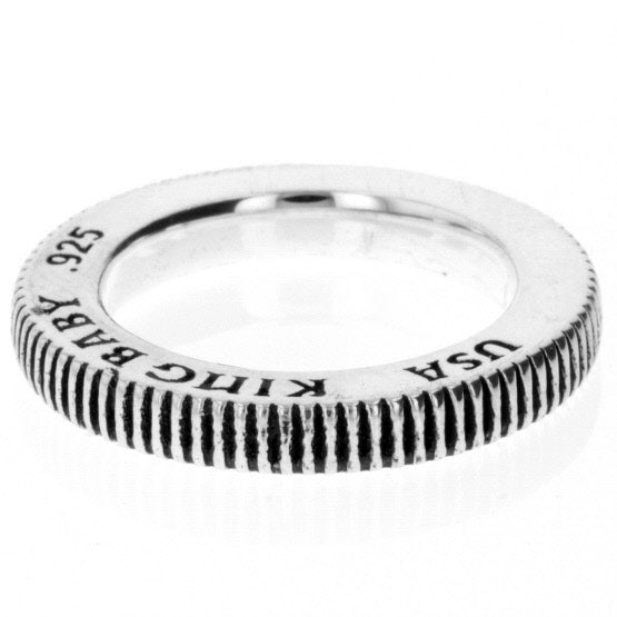 king baby men's silver coin ring