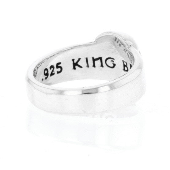 king baby silver skull ring