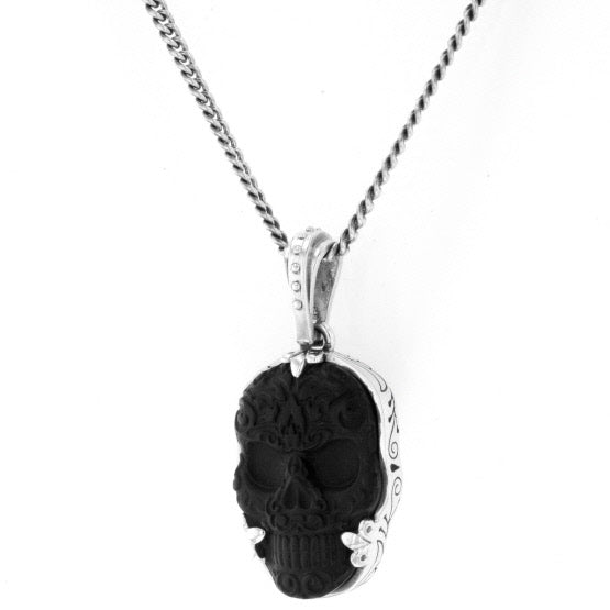 King Baby Jet Baroque Skull Pendant