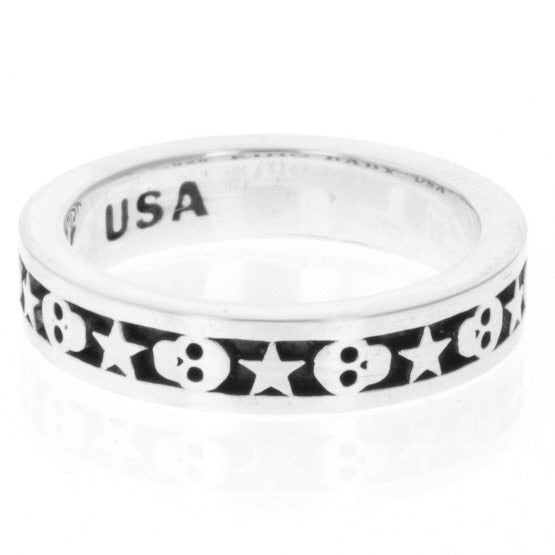 king baby men's star and skull ring