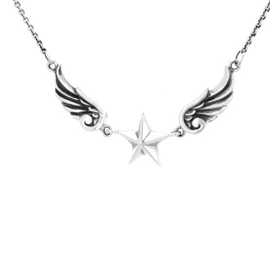 king baby wing star necklace