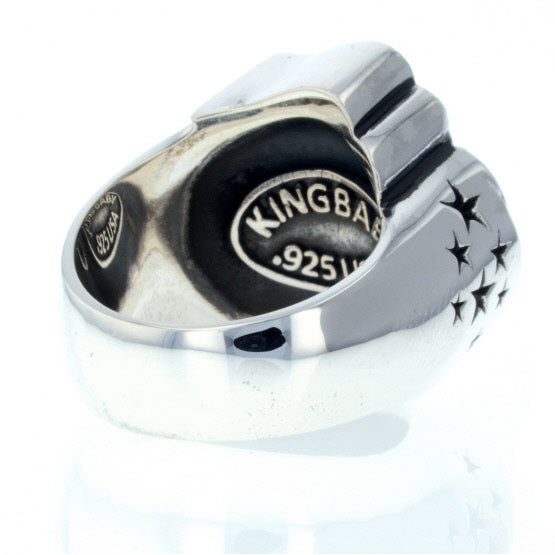 Eagle Star Signet Ring with Gold Star