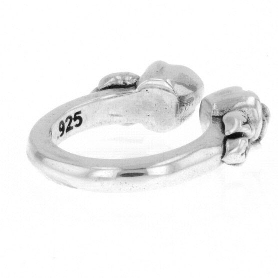 king baby open ring with roses