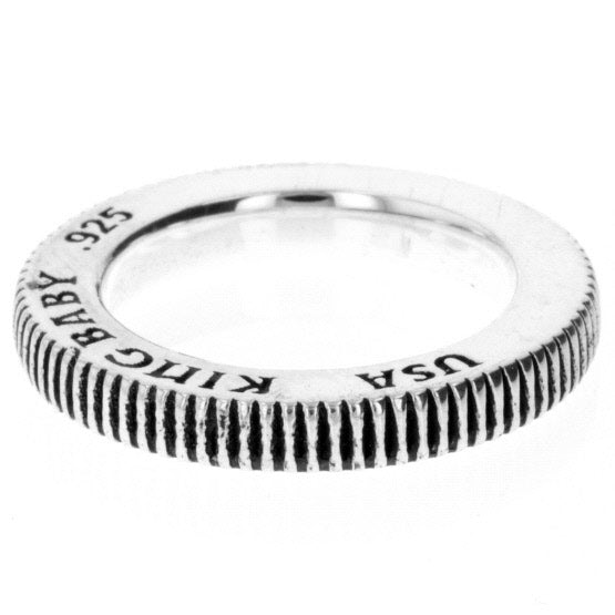 king baby men's silver coin ring