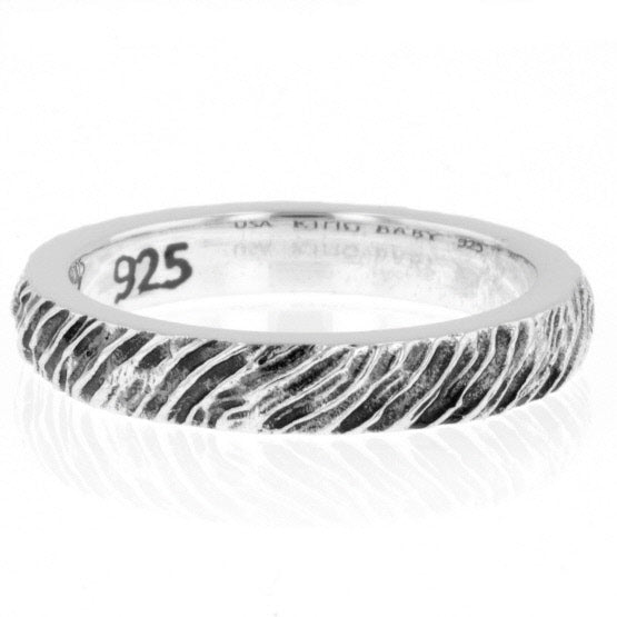 Slashed Texture Stackable Ring