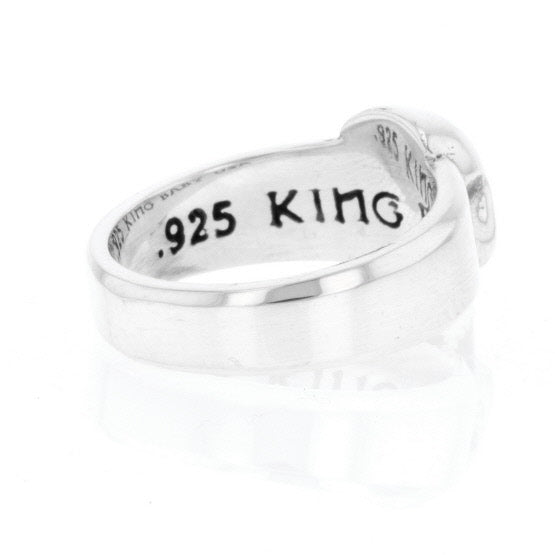 king baby silver skull ring