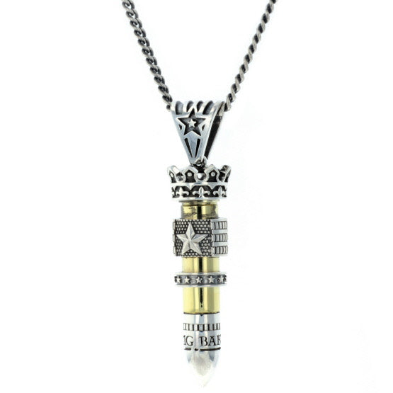 king baby 38 special bullet pendant with flag