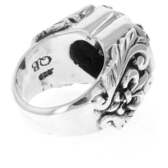 king baby black heart cz ring