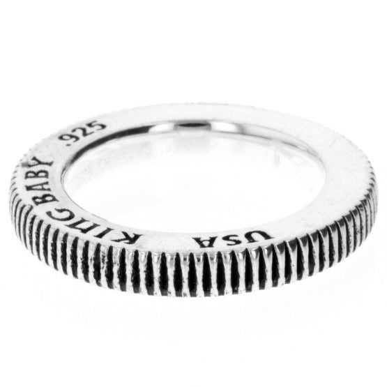 king baby men's silver coin ring