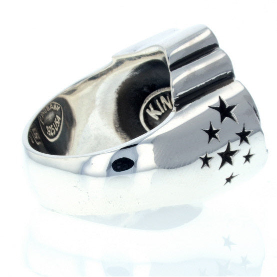 Eagle Star Signet Ring with Gold Star