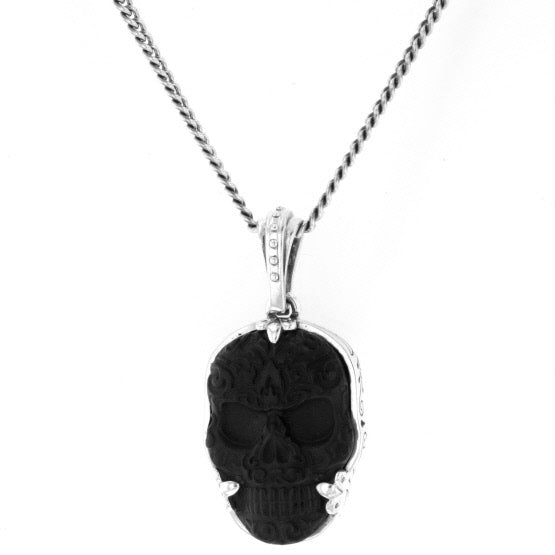 King Baby Jet Baroque Skull Pendant