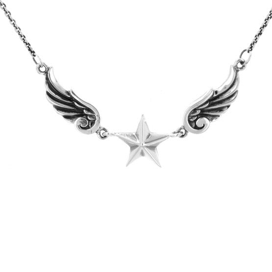 king baby wing star necklace