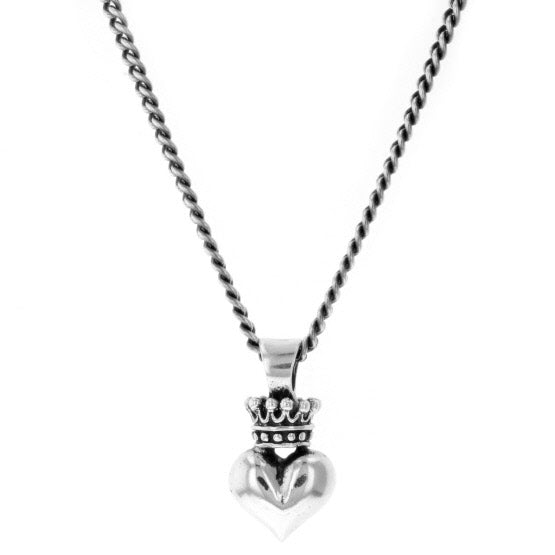 king baby 3d crowned heart pendant