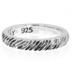 Slashed Texture Stackable Ring
