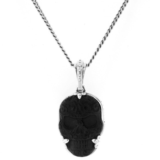 King Baby Jet Baroque Skull Pendant