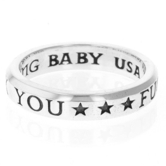 king baby fuck you stackable ring