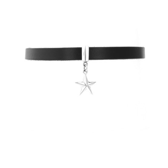Leather Choker with a Star
