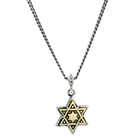 king baby large star of david pendant with gold alloy